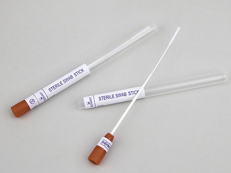 Flocking nasopharyngeal sampling swab with cannula