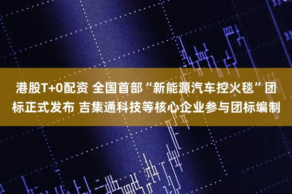港股T+0配资 全国首部“新能源汽车控火毯”团标正式发布 吉集通科技等核心企业参与团标编制